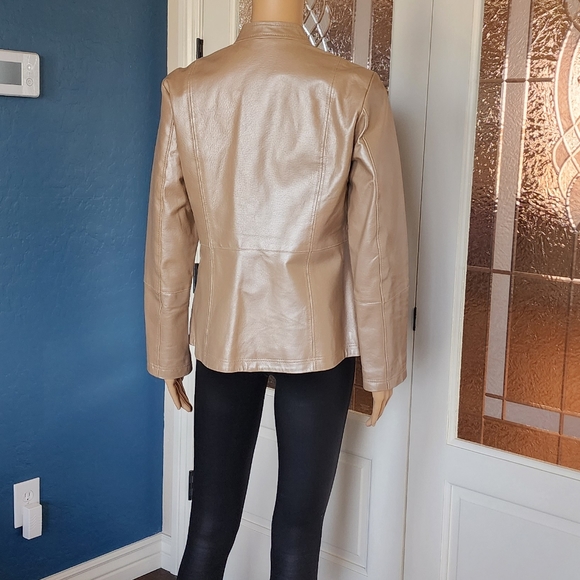 LEATHER CHADWICKS OF BOSTON JACKET - Picture 12 of 13